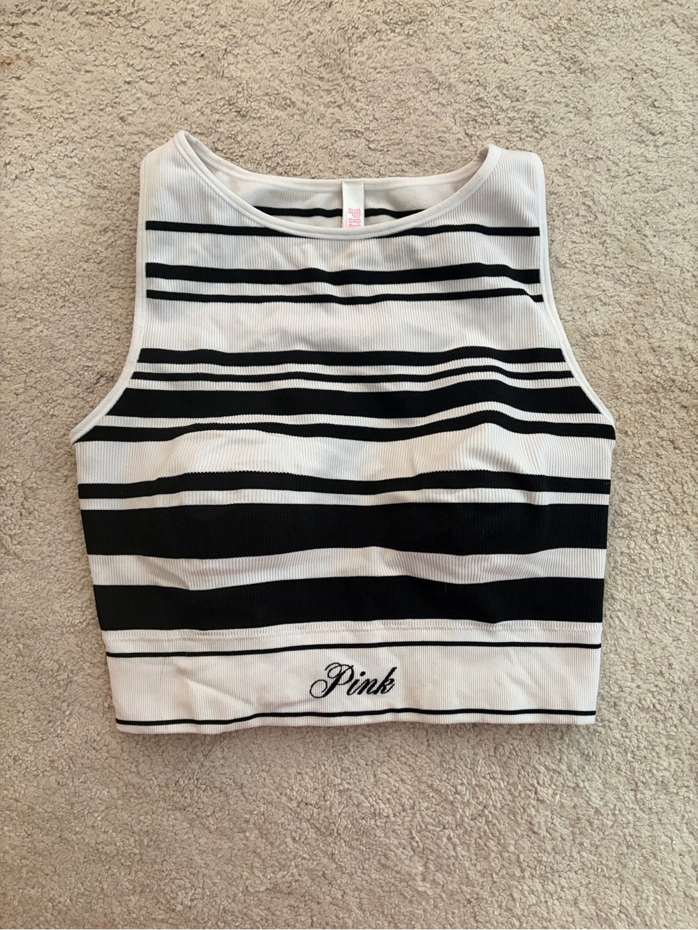 PINK striped athletic top